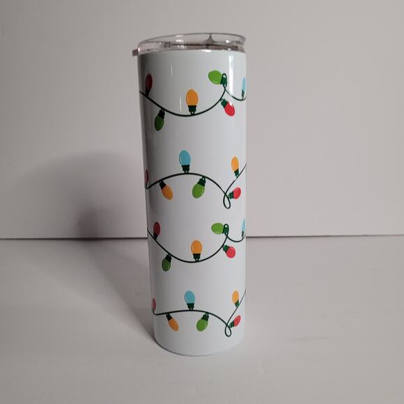 Festive Christmas Lights 20oz Insulated Tumbler - Picture 1 of 14
